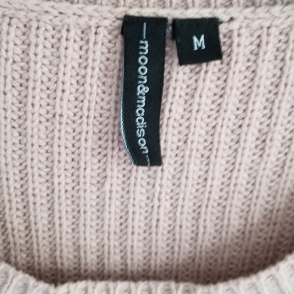 Moon & Madison tan ribbed chunky sweater medium - Picture 2 of 5